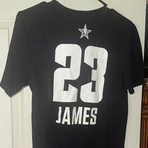 Nike Black, Red and White LeBron James Lakers Jersey All Star T-Shirt